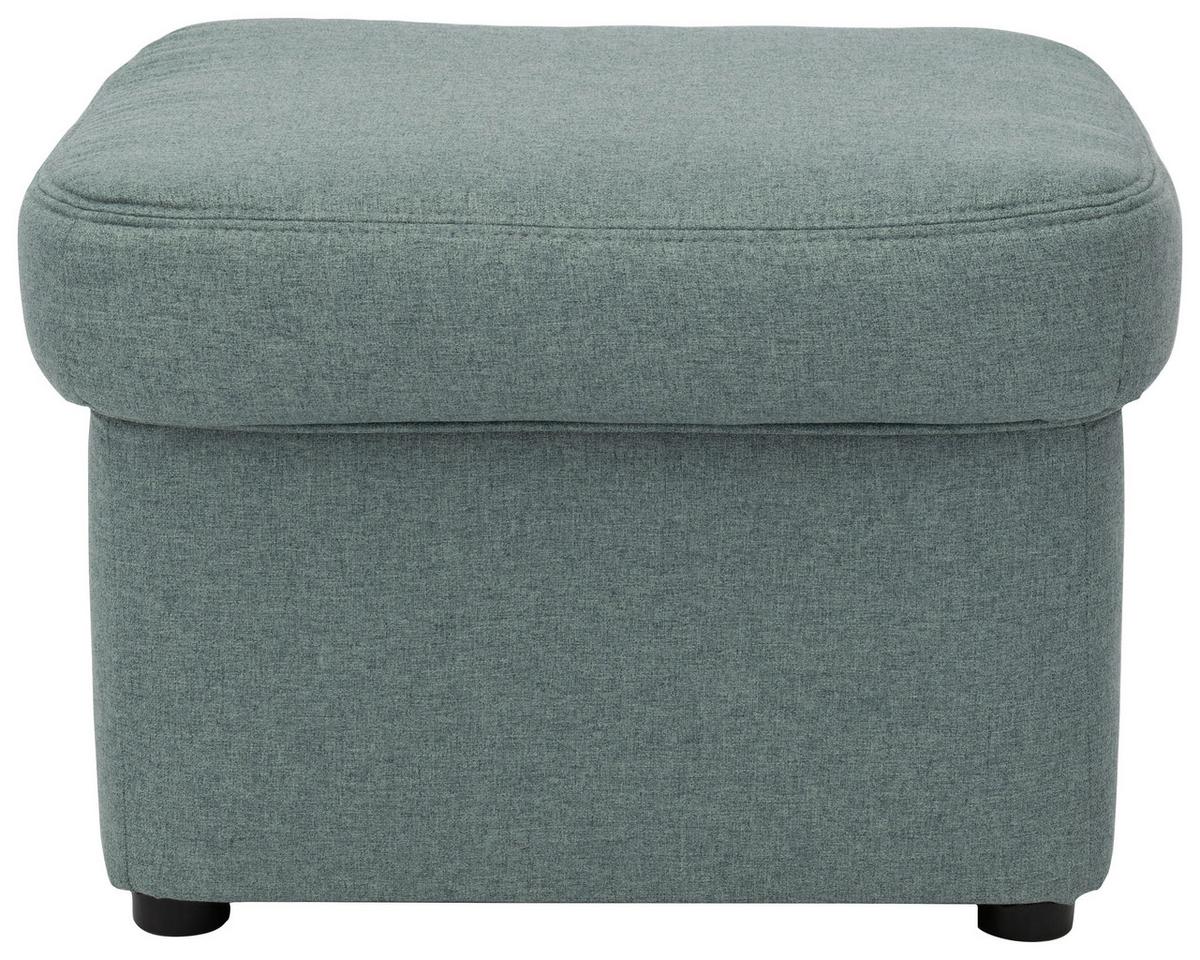 Polsterhocker Papenburg Hellblau Webstoff H: 40 Cm - Schwarz/Hellblau, KONVENTIONELL, Textil (60/40/60cm) - MID.YOU