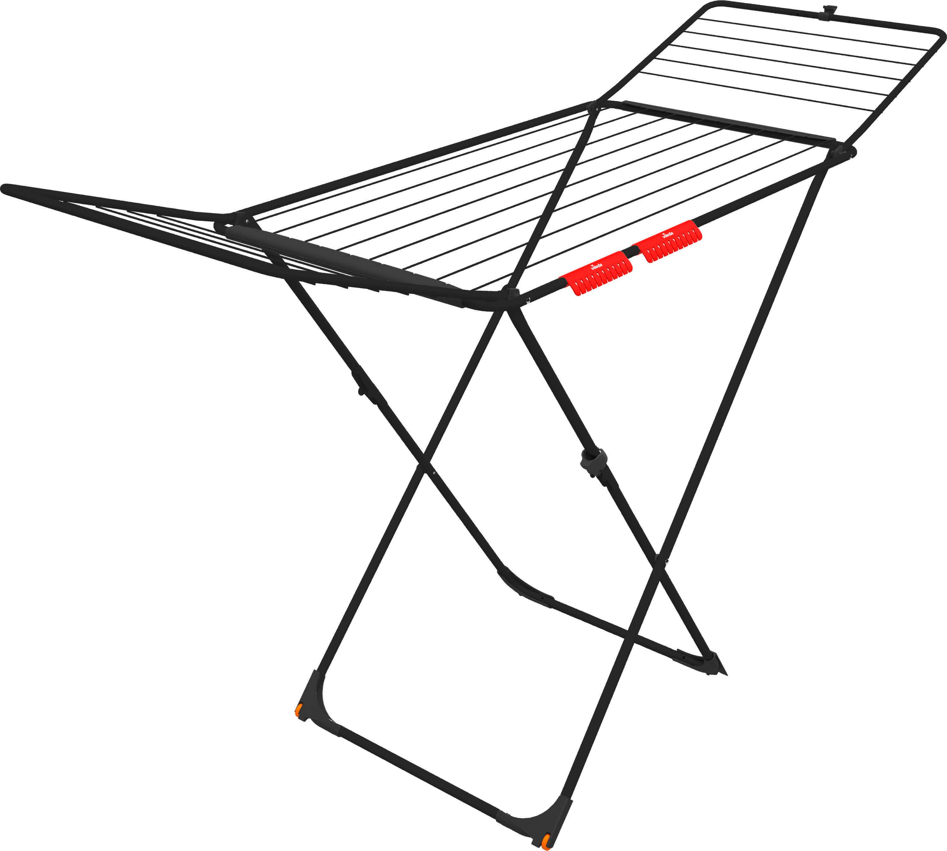Sušiak na bielizeň VILEDA UNIVERSAL SUŠIAK ČIERNY - čierna, Basics, kov (180/93/55cm)