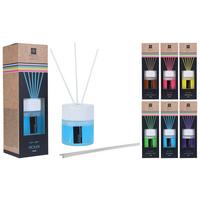 Diffuser mit Duftstäbchen Alenja Versch. Aromen 100 ml - Blau/Gelb, Basics (7,3/23cm)