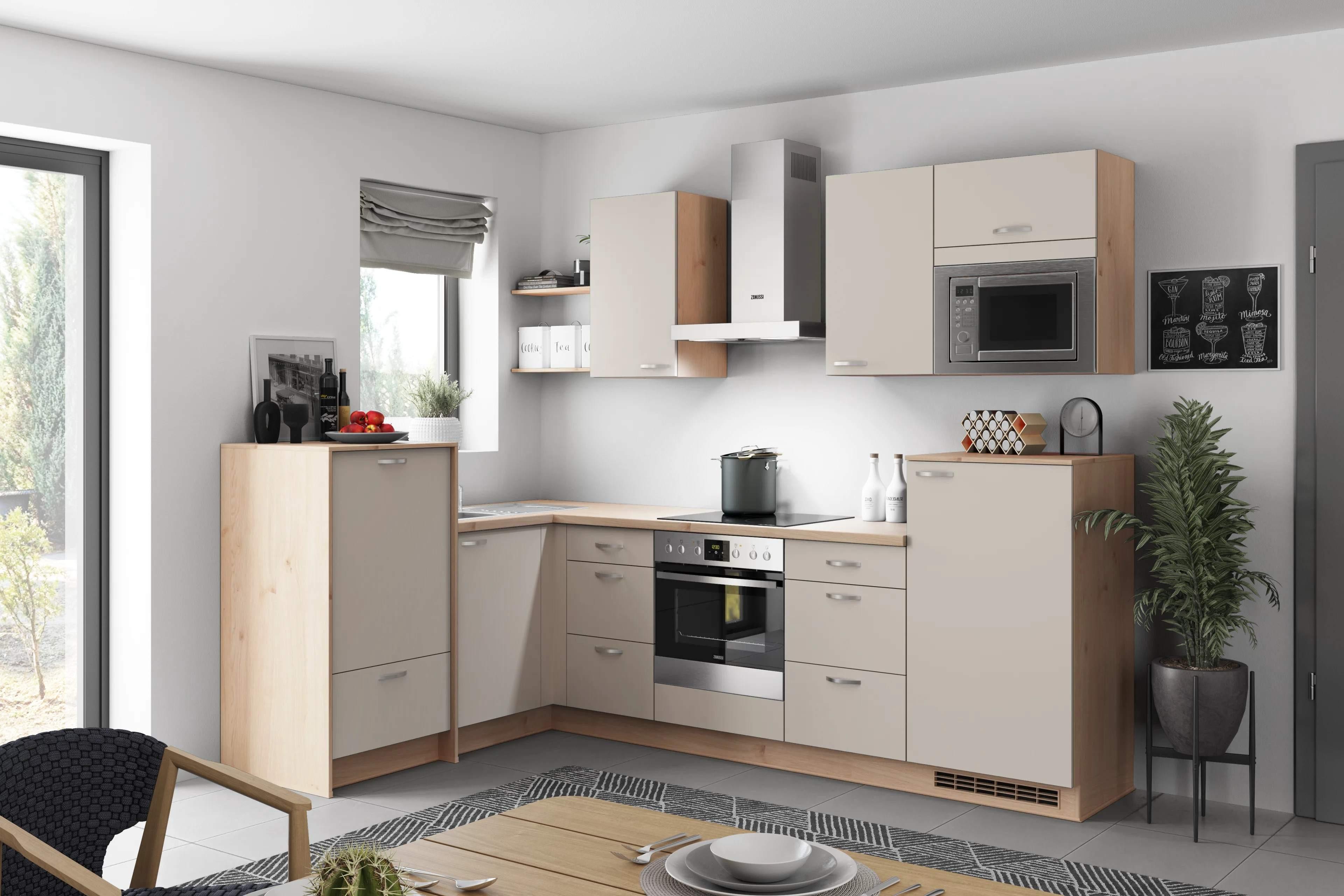Eckküche Win - Wildeiche/Creme, MODERN, Holzwerkstoff (178/280cm) - Express