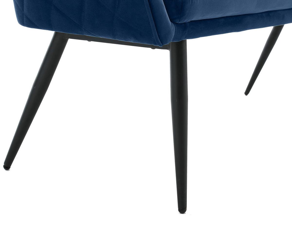 Sitzbank Blau B: 160 cm - Blau/Schwarz, MODERN, Textil (160/85/61cm) - Livetastic