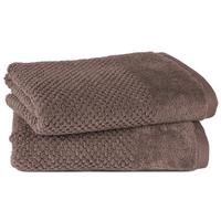 FROTTIERSET Popcorn 2er Set Dunkelbraun - Dunkelbraun, Basics, Textil (50/100/10cm)