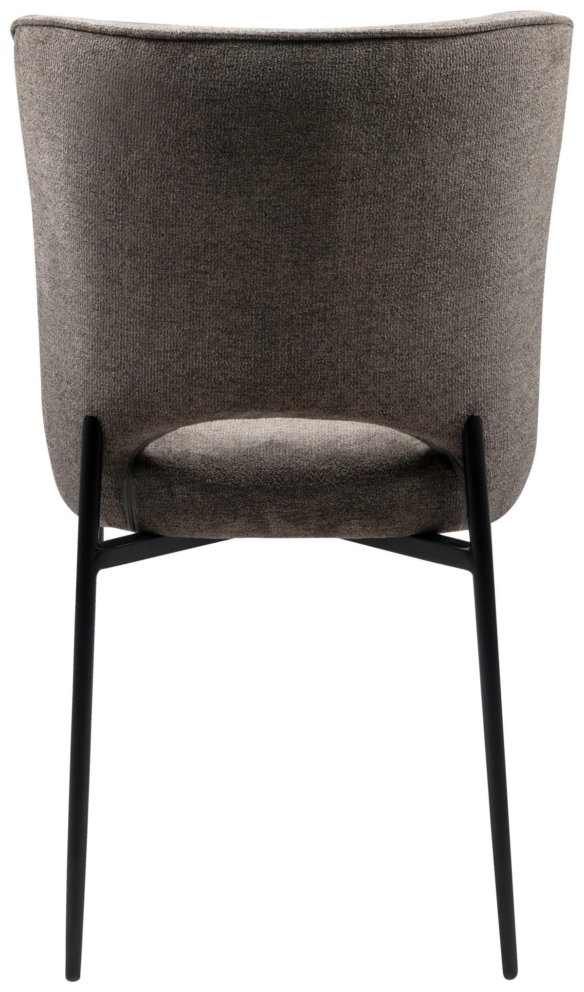 Stuhl Tom 70a - Schwarz/Grau, MODERN, Textil/Metall (49/83,5/59,5cm) - MID.YOU