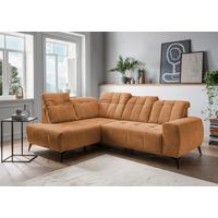 Ecksofa Mit Usb Anschluss Sano, Currygelb, S: 200x261 Cm - Currygelb/Schwarz, MODERN, Textil (200/261cm) - Livetastic