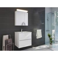 BADEZIMMER Limes Weiß Hochglanz B: 60cm - Weiß Hochglanz/Weiß, Basics, Keramik/Holzwerkstoff (60cm) - MID.YOU