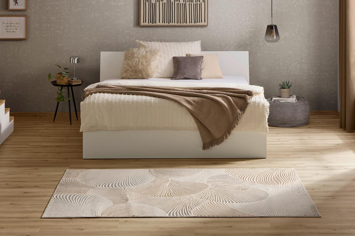 Webteppich Ostrea Beige/Gold BxL: 120x170 cm - Beige/Goldfarben, ROMANTIK / LANDHAUS, Textil (120/170cm) - James Wood