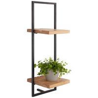 NÁSTĚNNÝ REGÁL ALIA -SB- - černá/barvy akácie, Moderní, kov/dřevo (25/75/25cm) - Mömax