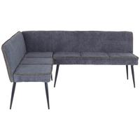 Eckbank Cory - Hellgrau/Schwarz, MODERN, Textil/Metall (154/194cm) - MID.YOU