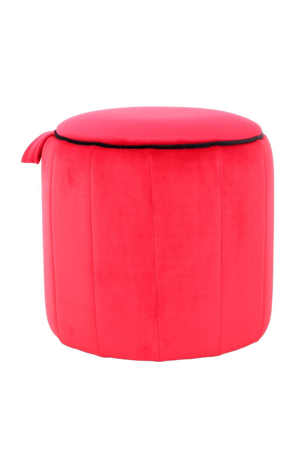 Hocker Reese Rot B: 43 cm - Rot, Design, Textil (43/42/43cm) - Kayoom