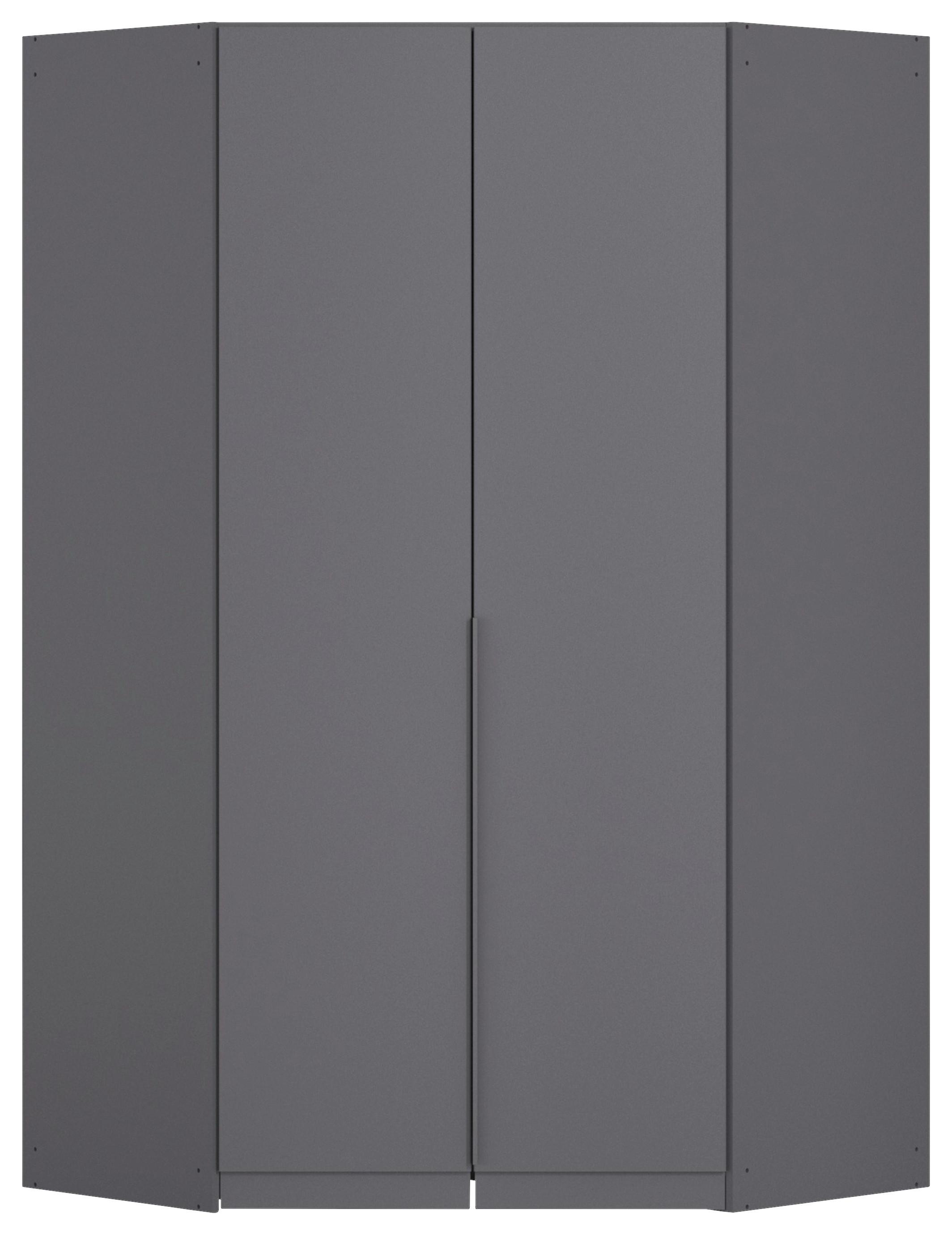Eckkleiderschrank Alabama Grau Metallic B: 117 Cm - Grau, MODERN, Holzwerkstoff (117/229/117cm) - Rauch Möbel