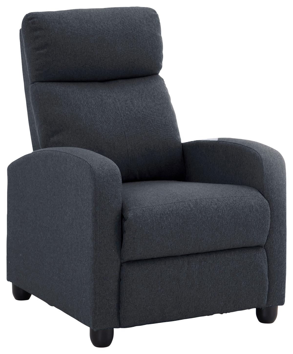 Fernsehsessel Millo Dunkelgrau B: 68,5 cm - Dunkelgrau/Schwarz, Basics, Holz/Textil (68.5/86/100cm) - P & B