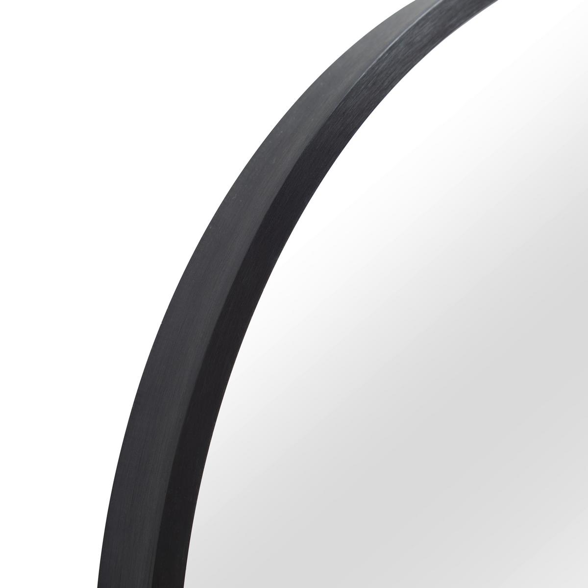 NÁSTENNÉ ZRKADLO BRITT ČIERNA - čierna, Modern, kov/sklo (40/80cm) - Mömax