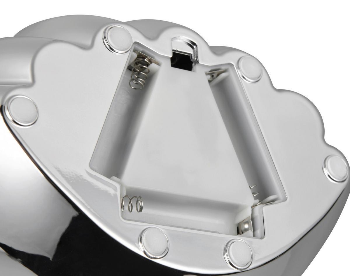 LED-Dekoleuchte Shelly - Chromfarben, Basics, Kunststoff/Metall (17,5/14,5/12,5cm) - Luca Bessoni