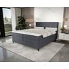 Boxspringbett Mitto mit Topper 180x200 cm - Blaugrau/Schwarz, KONVENTIONELL, Textil/Metall (180/200cm)