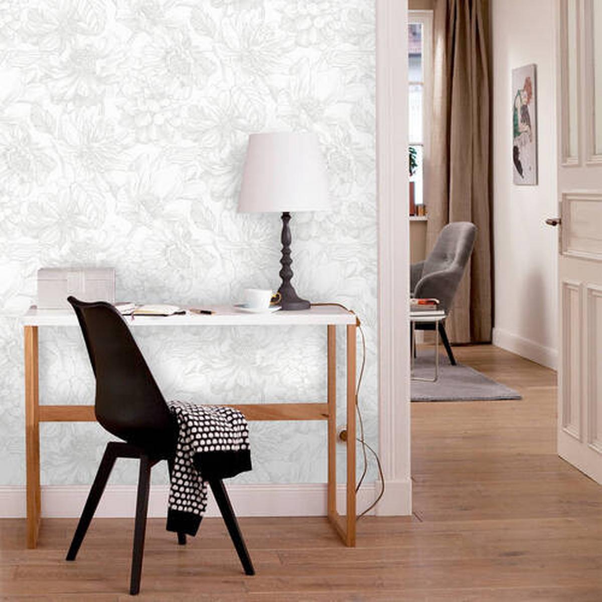 Vliestapete Grau, 52x1000 cm - Grau, Basics, Papier/Kunststoff (52/1000cm)
