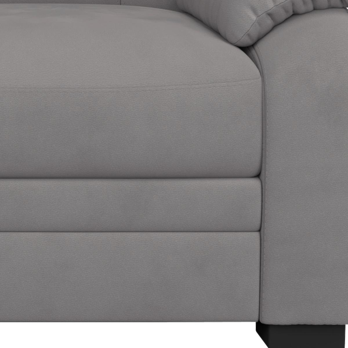3-sitzer-sofa Marcus - Hellgrau/Schwarz, Basics, Textil (189/99/99cm) - MID.YOU