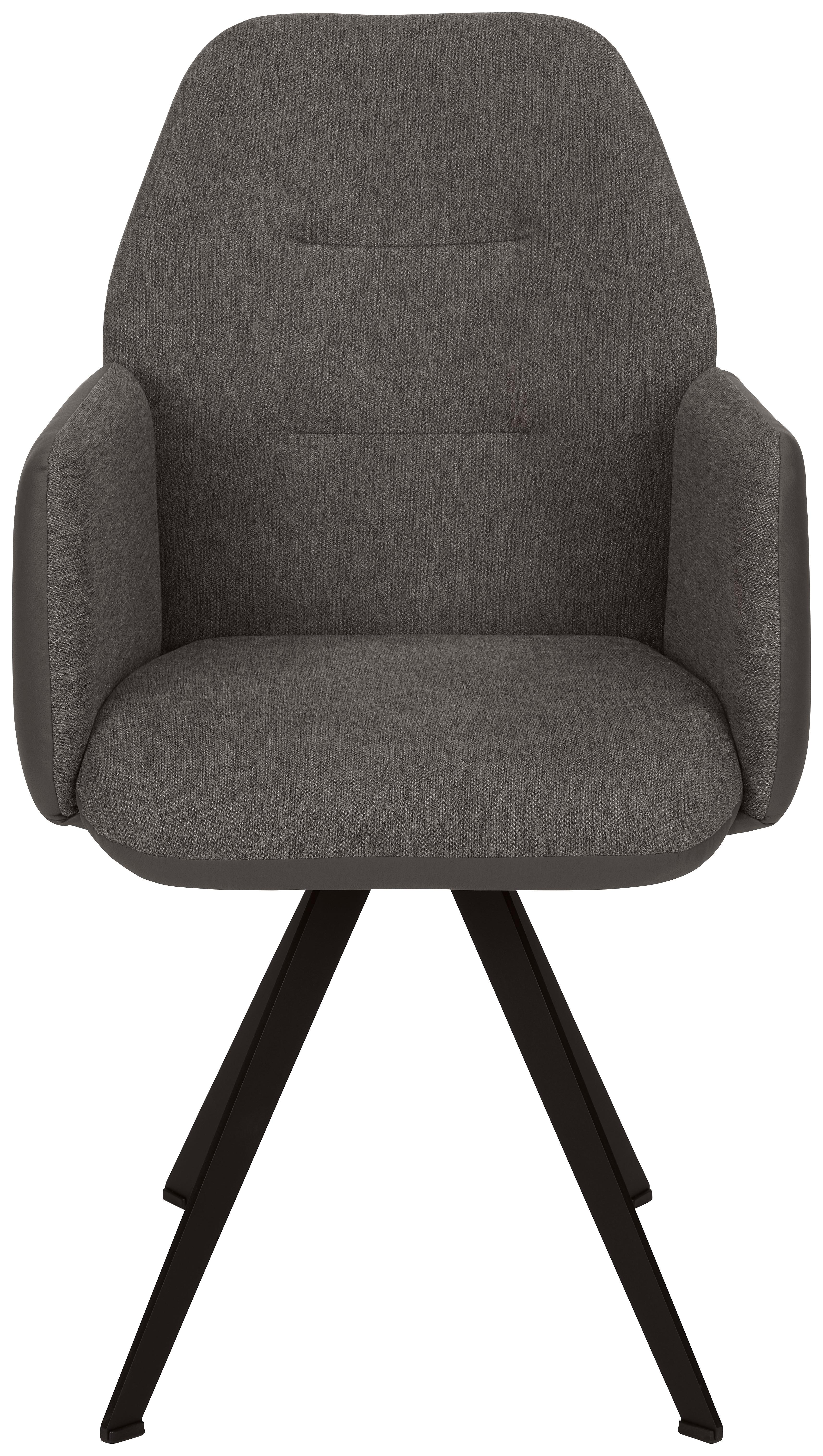 ŽIDLE S PODRUČKAMI STORM - šedá/černá, Moderní, kov/textil (57/96,5/63cm) - Premium Living