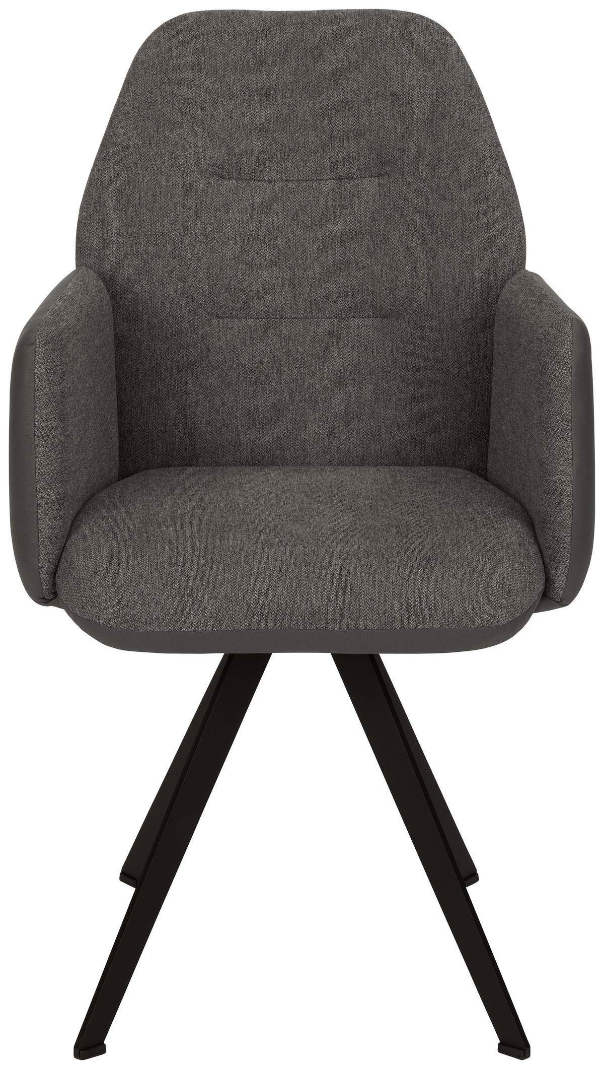 ŽIDLE S PODRUČKAMI STORM - šedá/černá, Moderní, kov/textil (57/96,5/63cm) - Premium Living