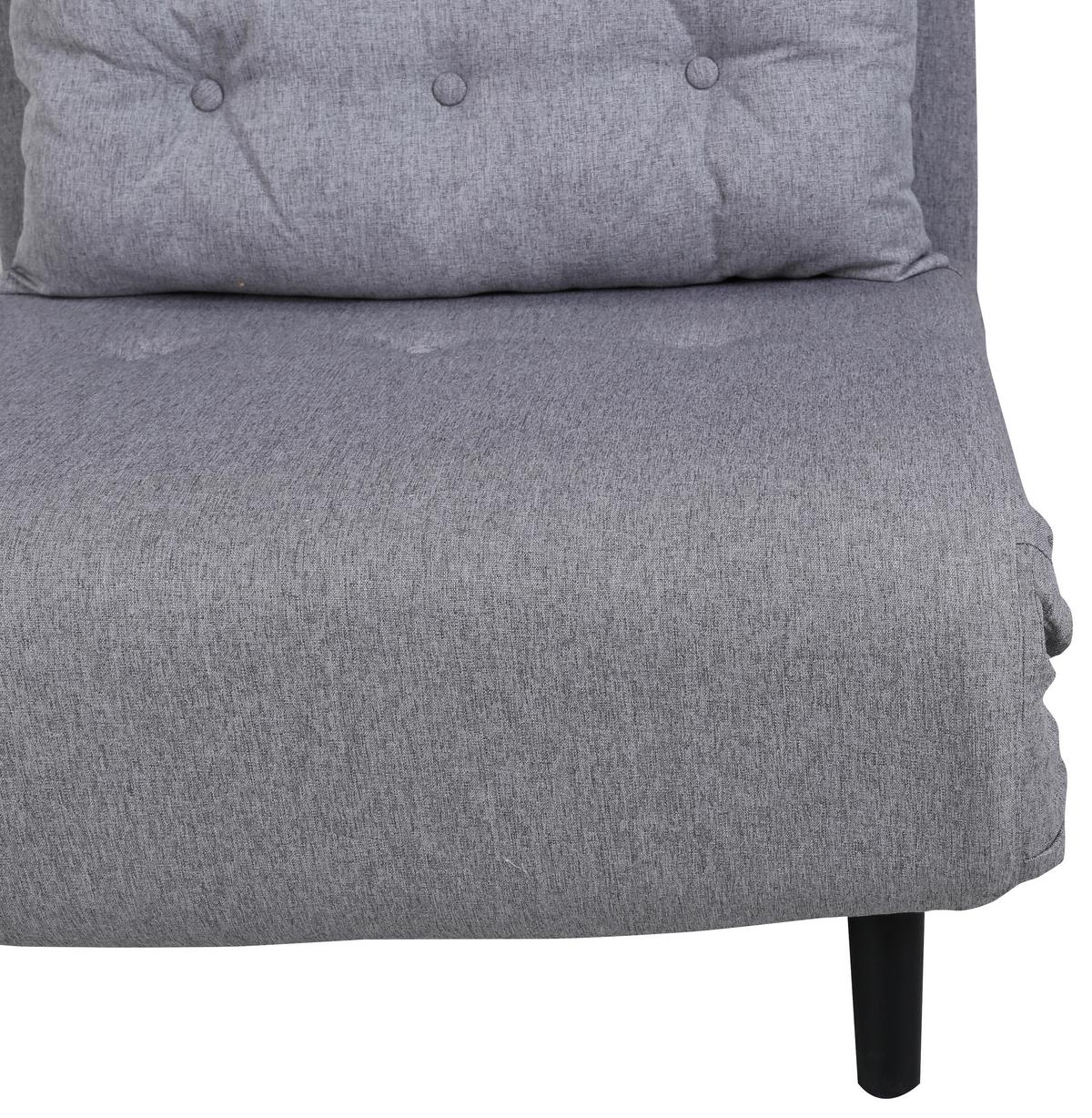 Schlafsessel Vicky - Schwarz/Grau, Design, Textil/Metall (70/88/80cm) - Livetastic