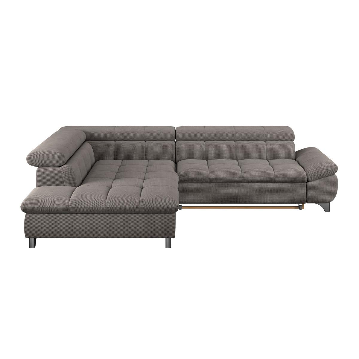 Ecksofa Gemini Braun, B: 234cm - Chromfarben/Braun, KONVENTIONELL, Textil (234/312cm)