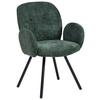 Armlehnstuhl Niklas Schwarz/Dunkelgrün Gepolstert - Dunkelgrün/Schwarz, LIFESTYLE, Holz/Textil (60/87/65cm) - Livetastic