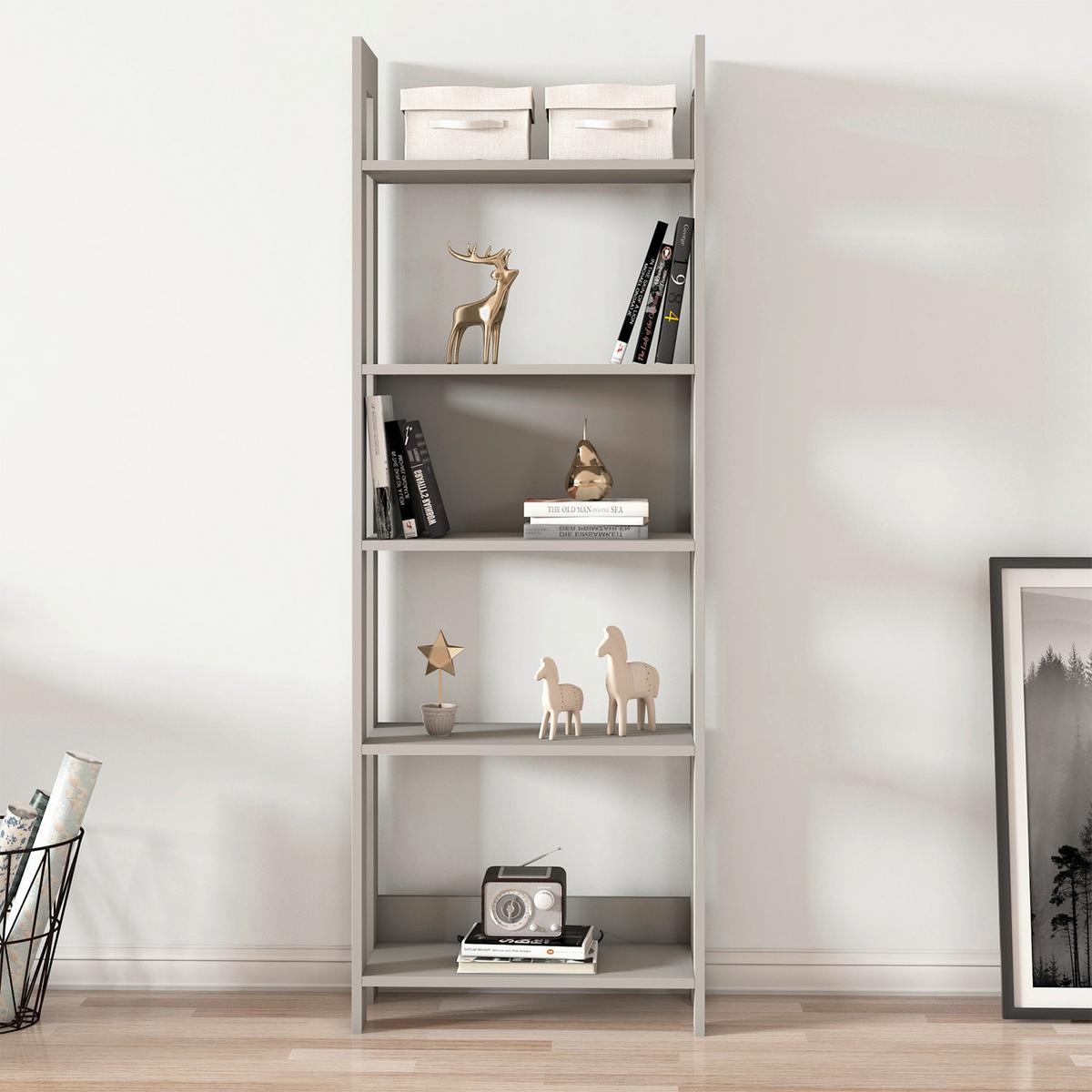 Regal Country Grau B: 64 Cm - Grau, Design, Holzwerkstoff (64/180/30cm) - Livetastic