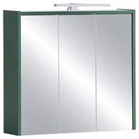 Spiegelschrank Lovis Sps 650 - Dunkelgrün/Weiß, MODERN, Glas/Holzwerkstoff (65,0/62,7/16,0cm) - MID.YOU