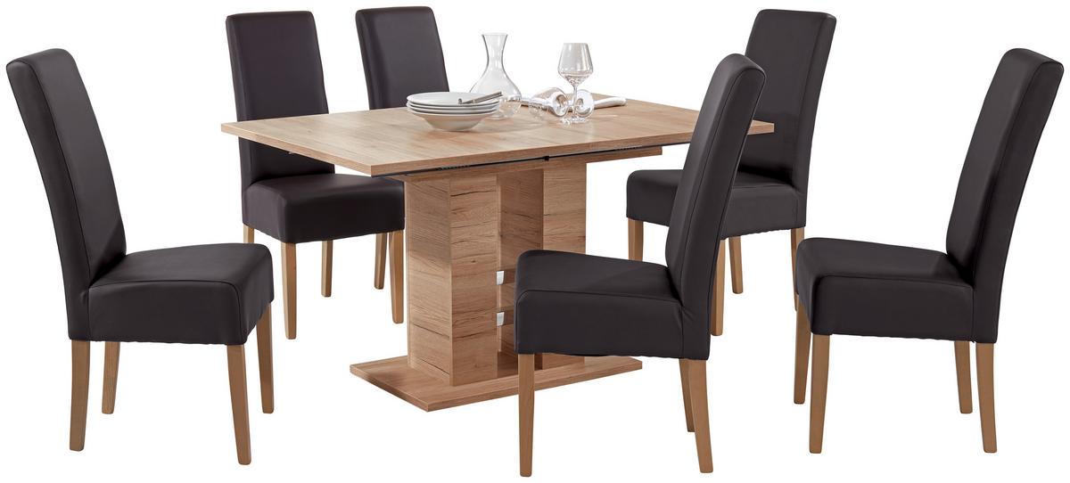 Esstisch Ausziehbar Helena 140-220x90 Cm Eiche Dekor - Eichefarben, KONVENTIONELL, Holzwerkstoff (140-220/76/90cm)