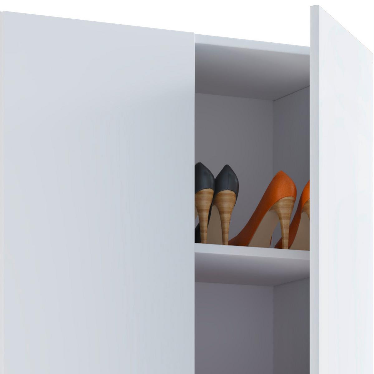 Mehrzweckschrank Vandol Weiß B: 70 cm - Schwarz/Weiß, Basics, Holzwerkstoff (70/178/40cm) - MID.YOU