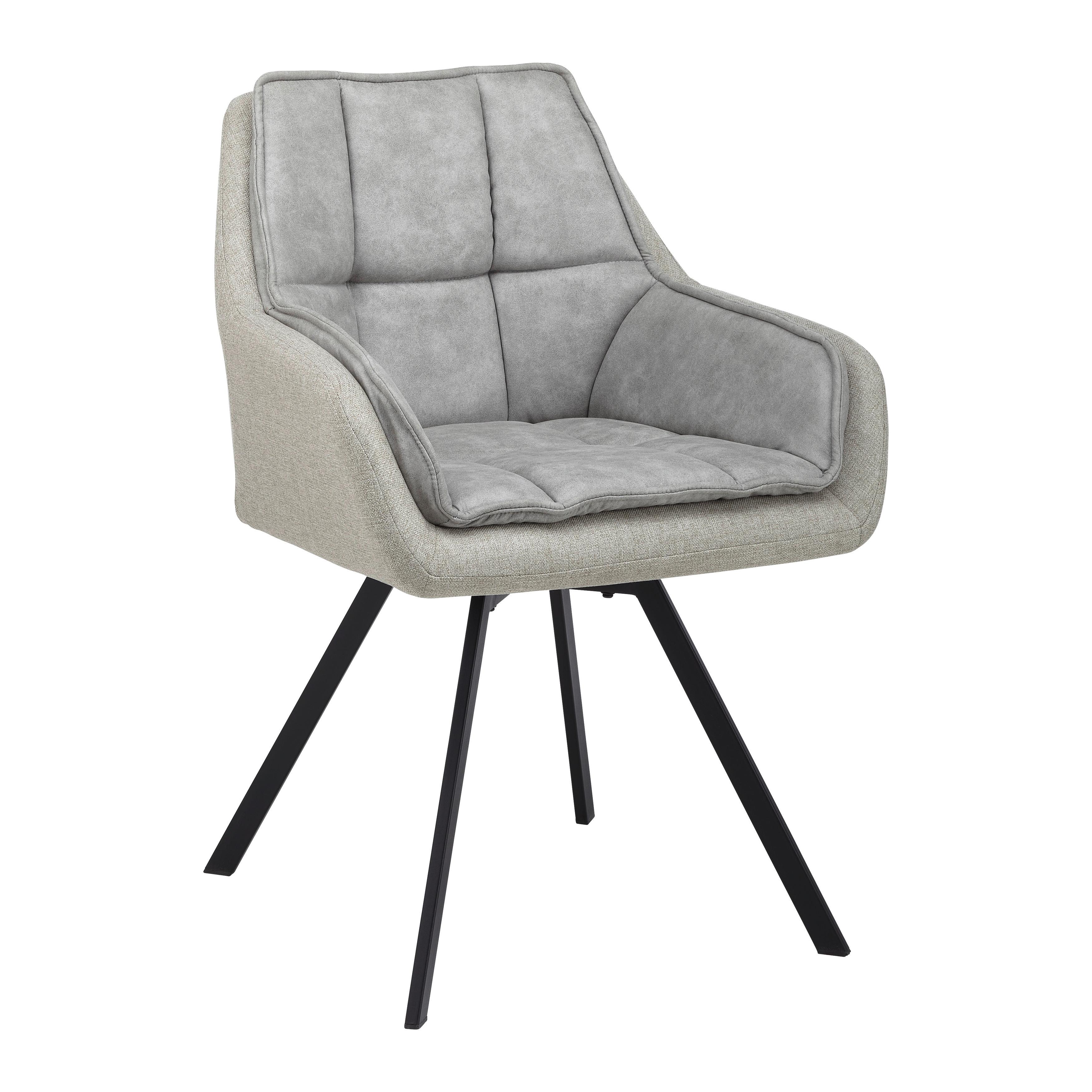 Židle s podroučkami BILLY béžová - otočná - černá/béžová, Moderní, kov/dřevo (62/85/62cm) - P & B
