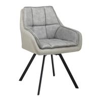 Stolička s podrúčkami BILLY béžová-otočná - čierna/béžová, Modern, kov/drevo (62/85/62cm) - P & B