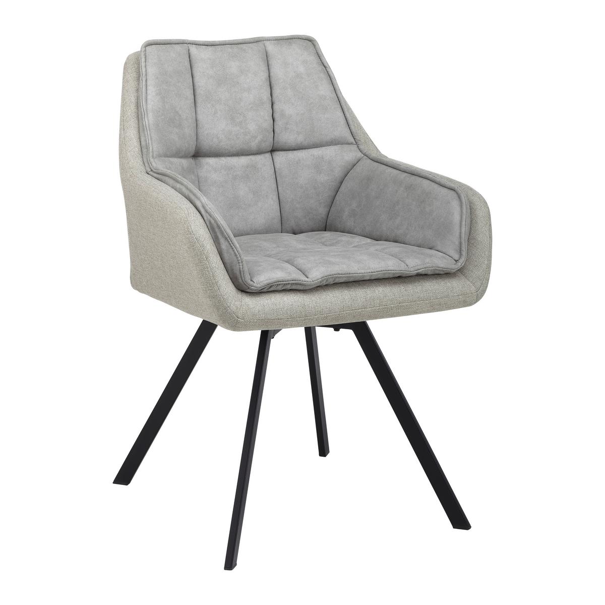 Stolička s podrúčkami BILLY béžová-otočná - čierna/béžová, Modern, kov/drevo (62/85/62cm) - P & B