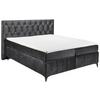 Boxspring postel Pembroke, 180x200, antracitová - černá/antracitová, Basics, kompozitní dřevo/textil (180/200cm) - MID.YOU