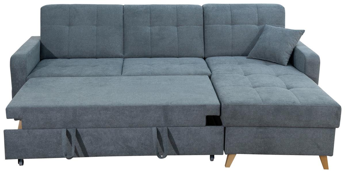 Sarokgarnitúra Lars - antracit, Design, textil/fa (161/223cm) - Best Price