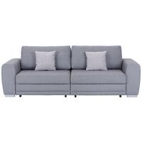 Big Sofa Mit Schlaffunktion & Bettkasten Concord Grau - Chromfarben/Grau, Design, Textil (252/87/107cm) - Ondega