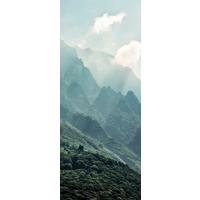 Vliestapete The Summit Panel - Blau/Grün, Basics (100/250cm) - Komar