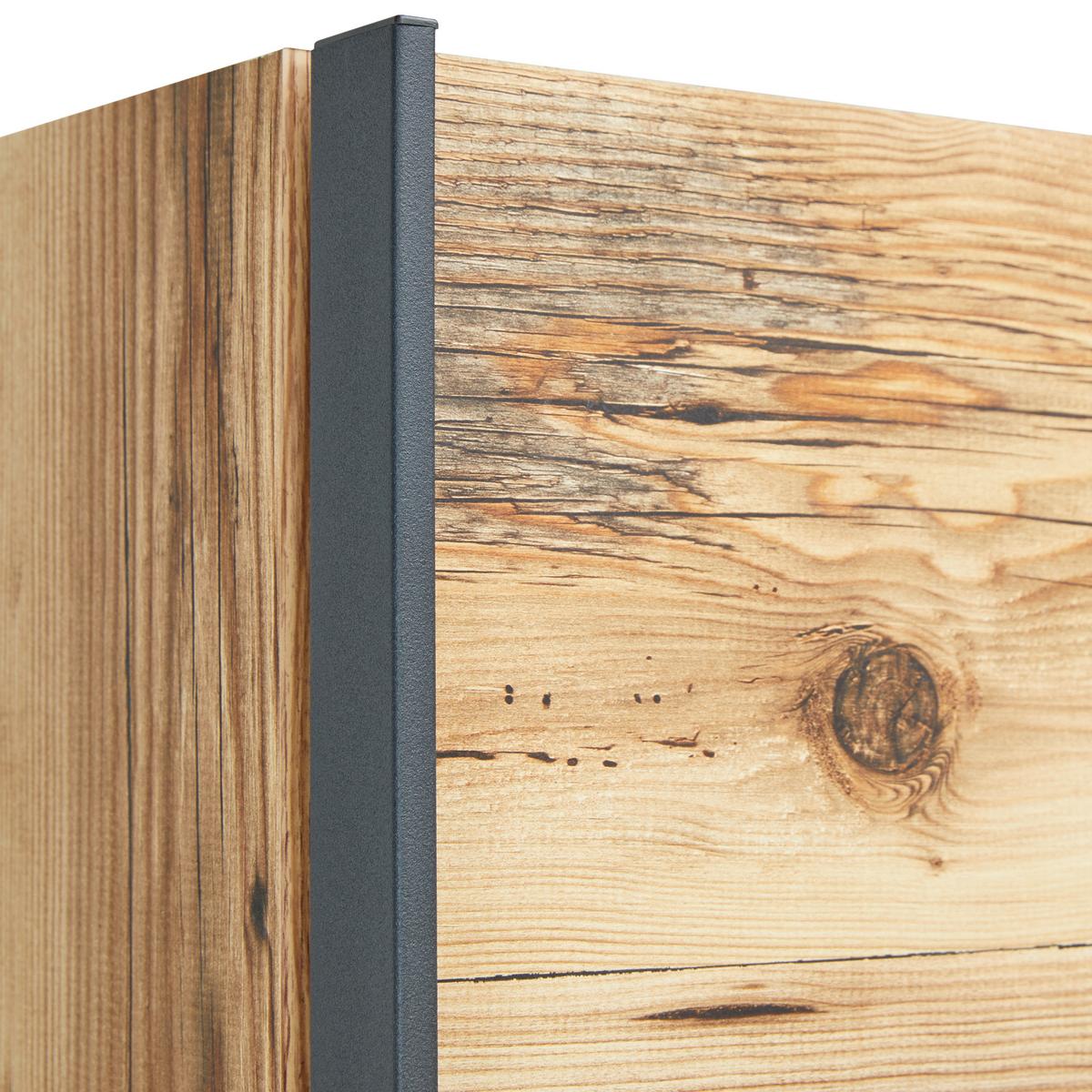 Schwebetürenschrank 270cm Alicante, Alpinlook/Betonoxid - Fichtefarben/Eichefarben, MODERN, Holzwerkstoff (270/210/60cm) - Luca Bessoni