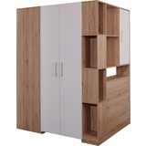 Eckschrank Box B:150cm San Remo Hell/ Weiß Dekor - Eichefarben/Weiß, MODERN, Holzwerkstoff (150/205/120cm)