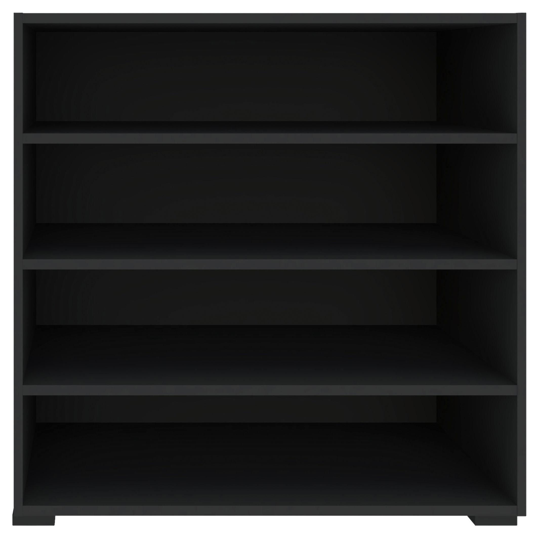 Regál Unit-Elements Maxi - černá/antracitová, Moderní, kompozitní dřevo (91,2/89,6/40cm) - Ondega