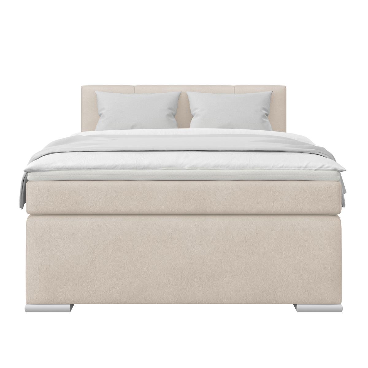 Boxspringbett Mira 1 120x200 - Creme, Basics, Holz/Kunststoff (120/200cm)