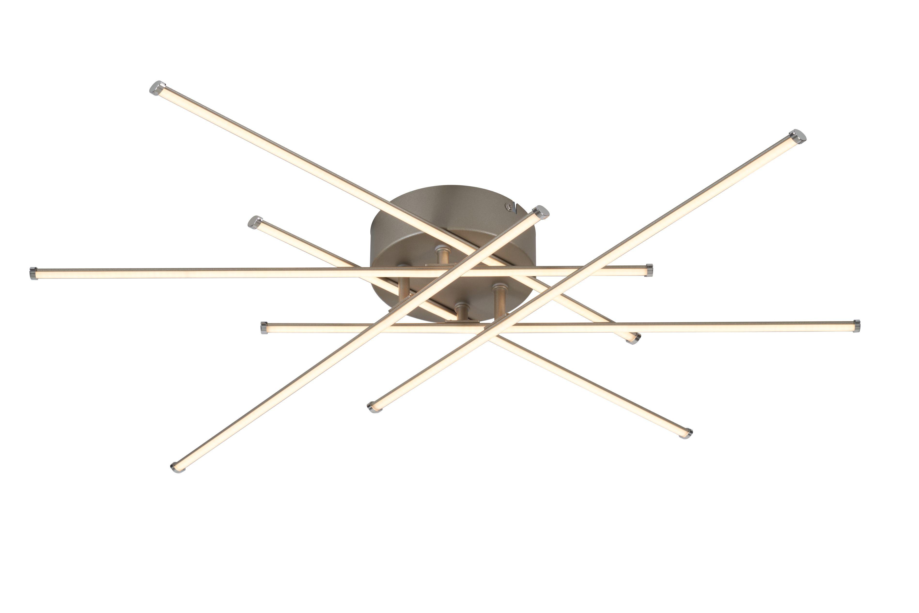 STROPNÉ LED SVIETIDLO SPICE - niklová, Modern, kov/plast (67/9cm) - Mömax