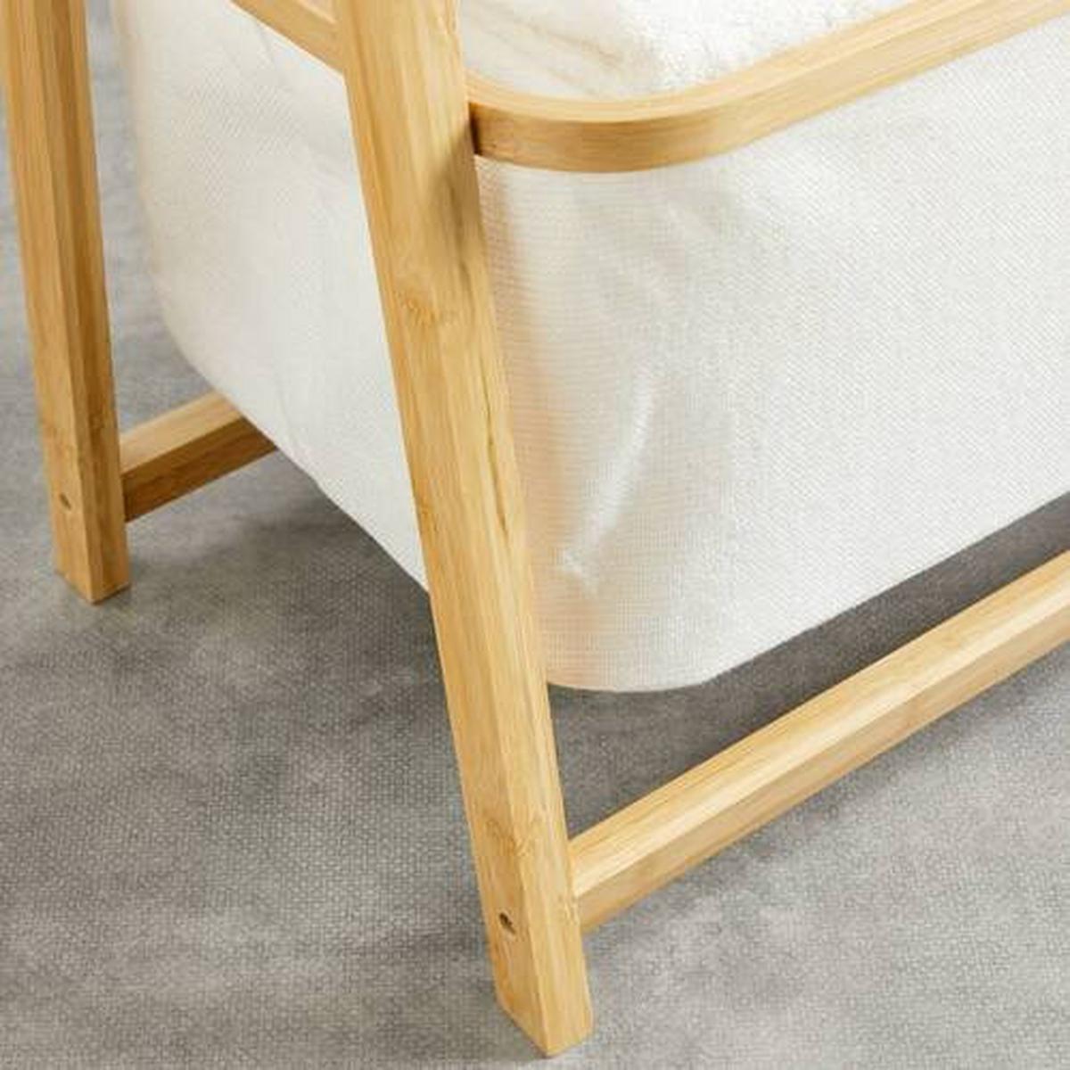 Úložný regál MISAKI krémový - krémová, Modern, drevo/textil (44/35/99cm) - Bessagi Home