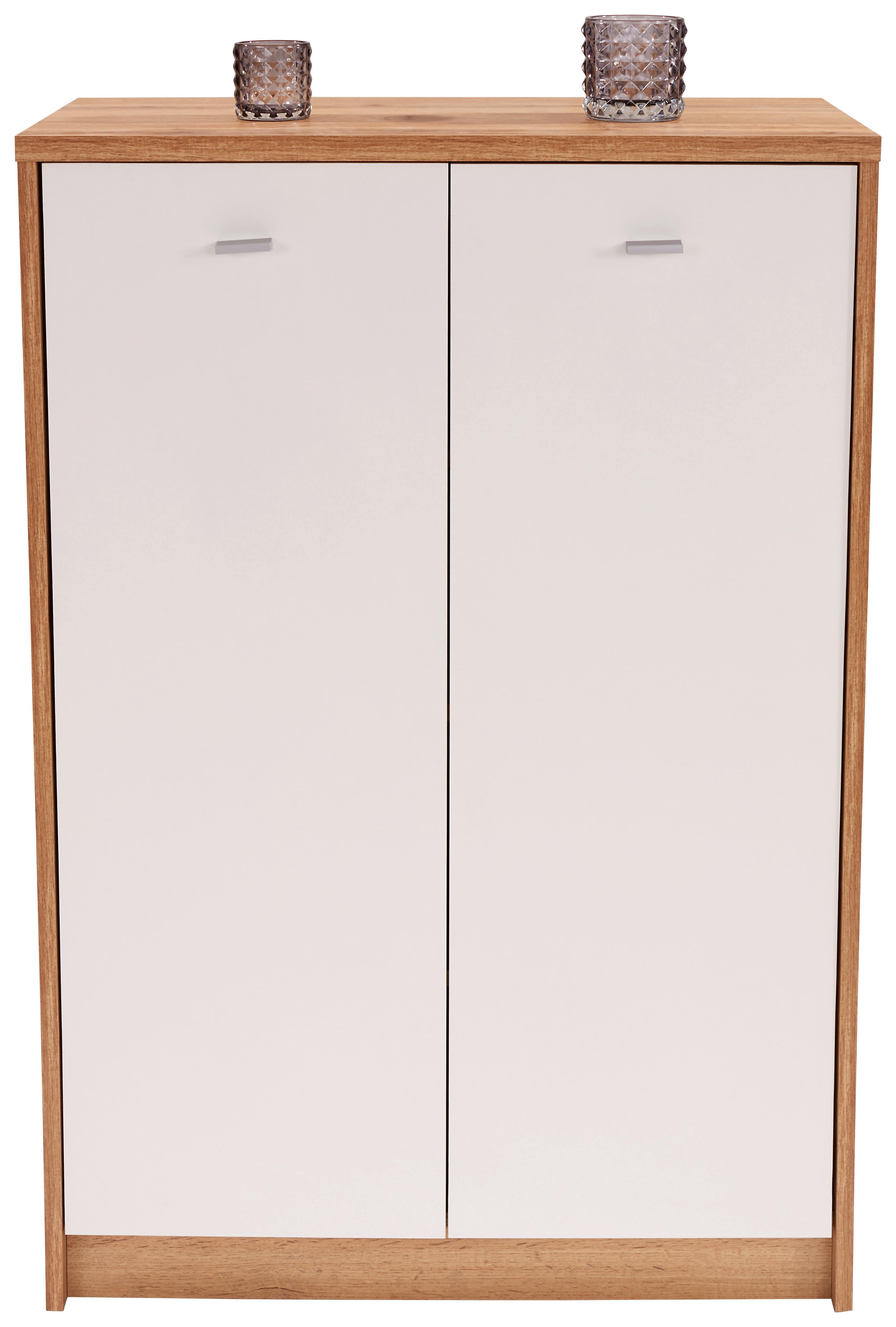 KOMODA 4-YOU NEW YUK07 - bílá/barvy dubu, Moderní, kompozitní dřevo/plast (74/111,4/34,6cm)