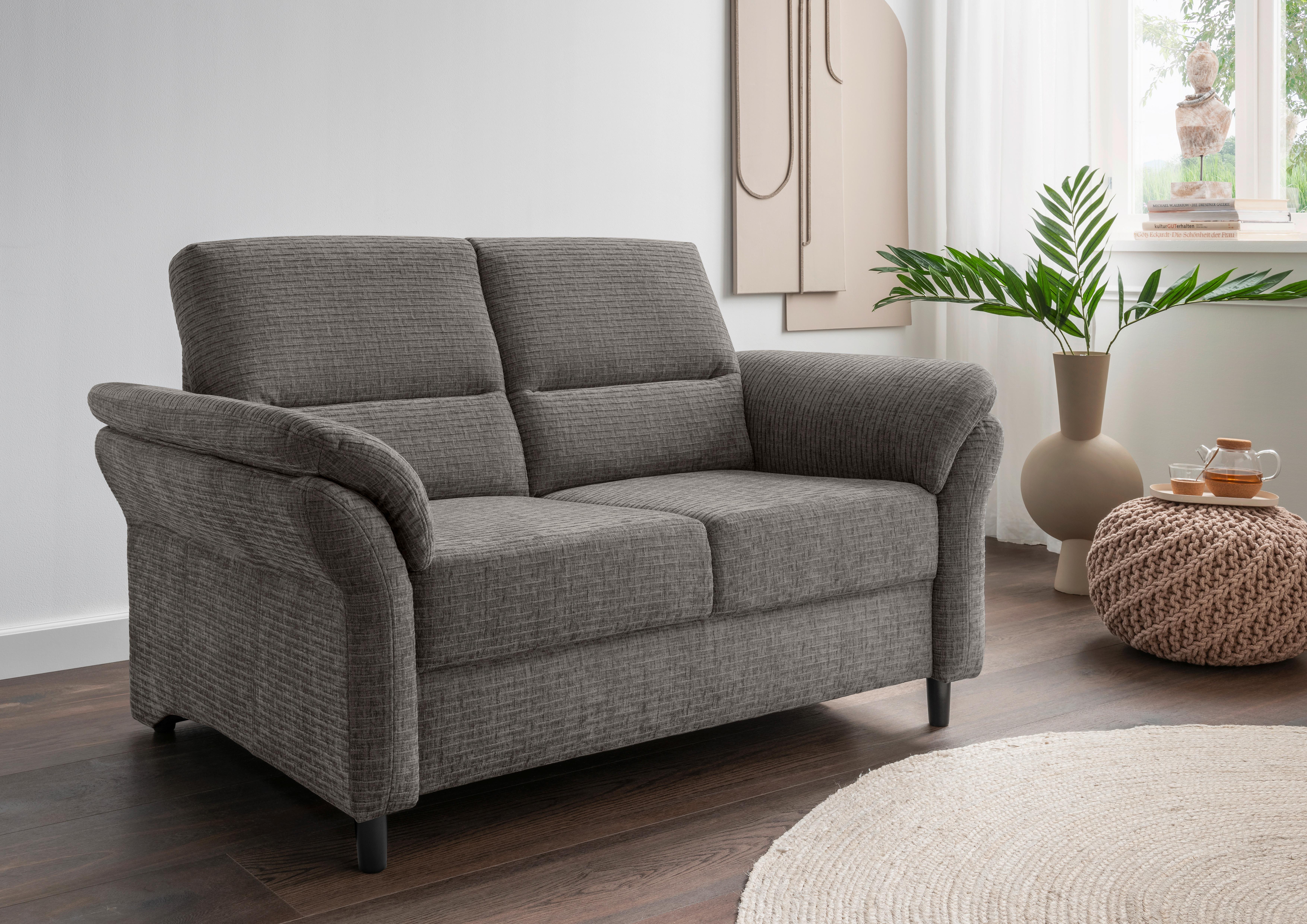 2-Sitzer-Sofa Cavoli, Graubraun B: 147 cm - Graubraun/Schwarz, MODERN, Textil (147/90/89cm) - Livetastic