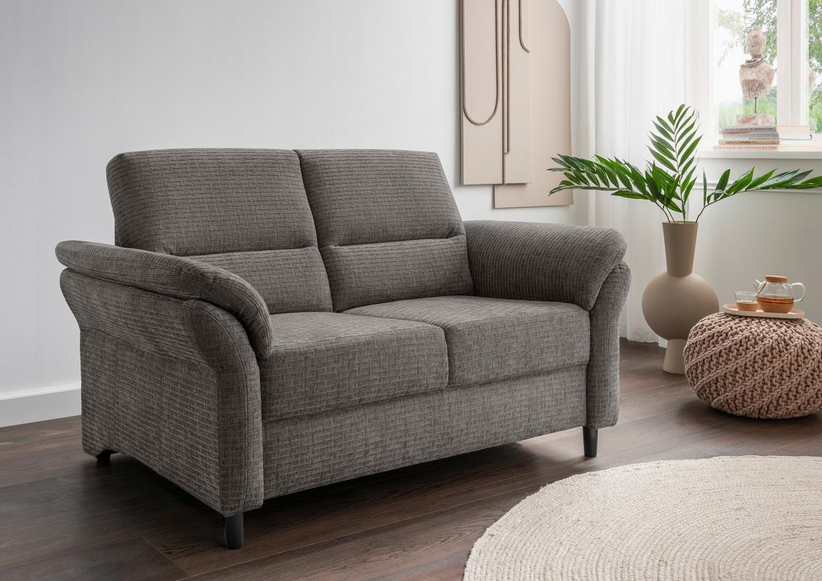 2-Sitzer-Sofa Cavoli, Graubraun B: 147 cm - Graubraun/Schwarz, MODERN, Textil (147/90/89cm) - Livetastic