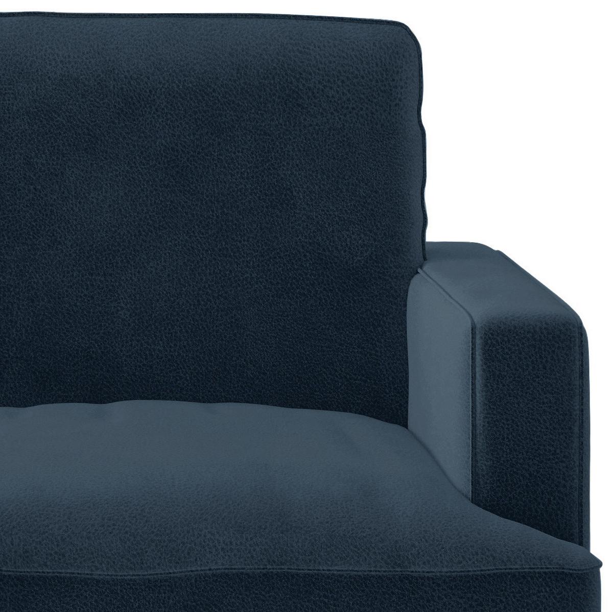 Sitzgarnitur Bali - Schwarz/Dunkelblau, Design, Textil (202/250cm) - Livetastic