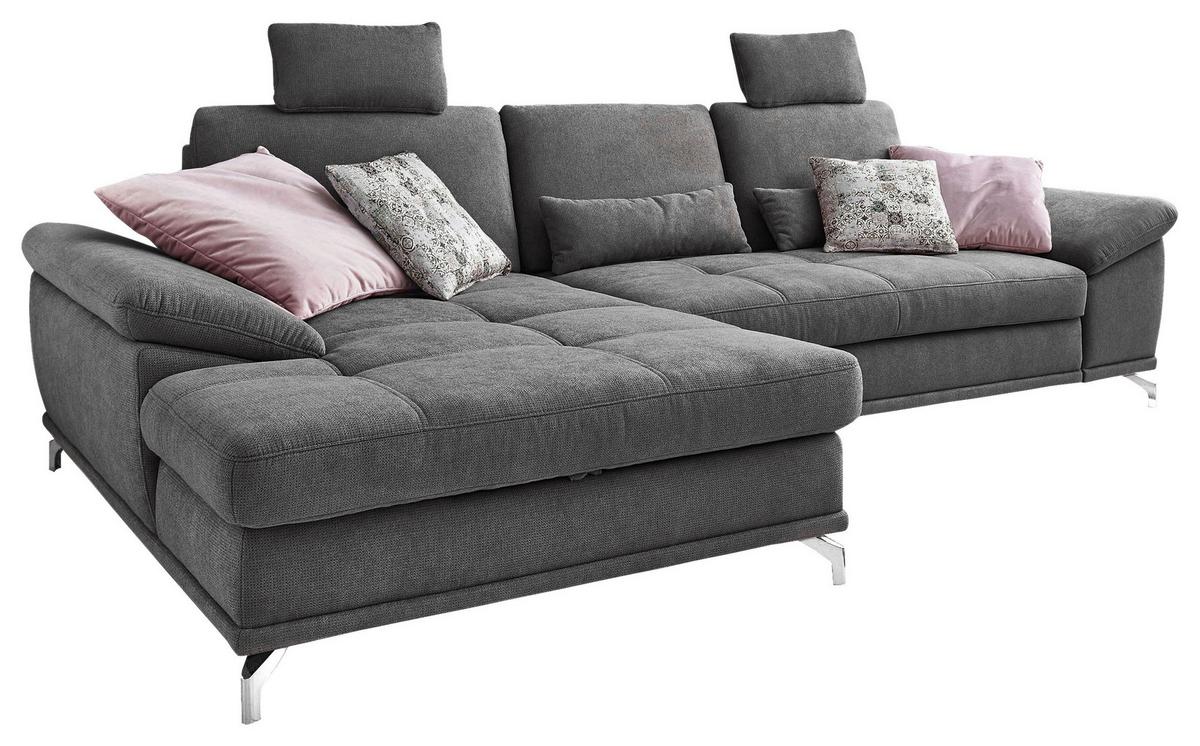 ECKSOFA Costello Grau S: 176x301cm - Silberfarben/Grau, KONVENTIONELL, Textil (176/301cm) - Sit & More