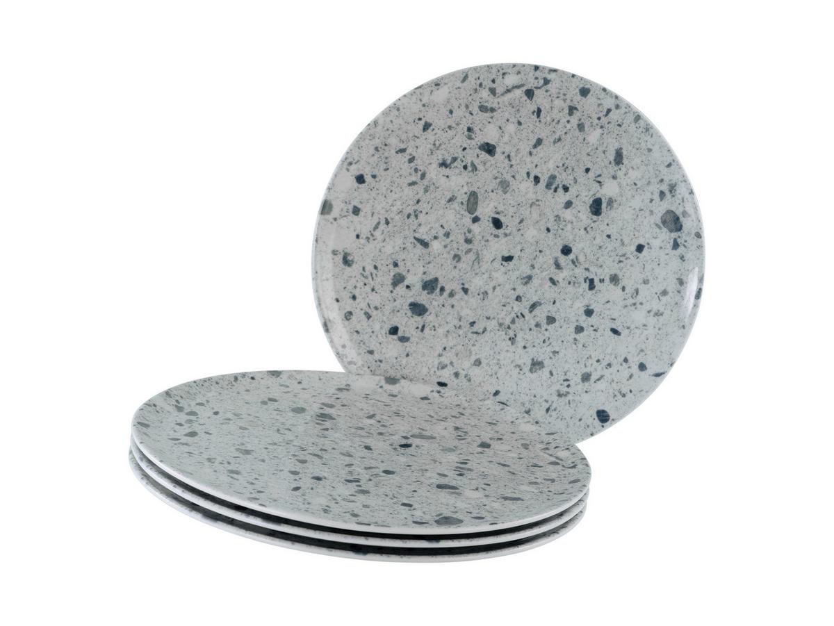 Pizzateller Stone Collection Porzellan, Grau, 4 Stück - Grau, Basics, Keramik - Creatable