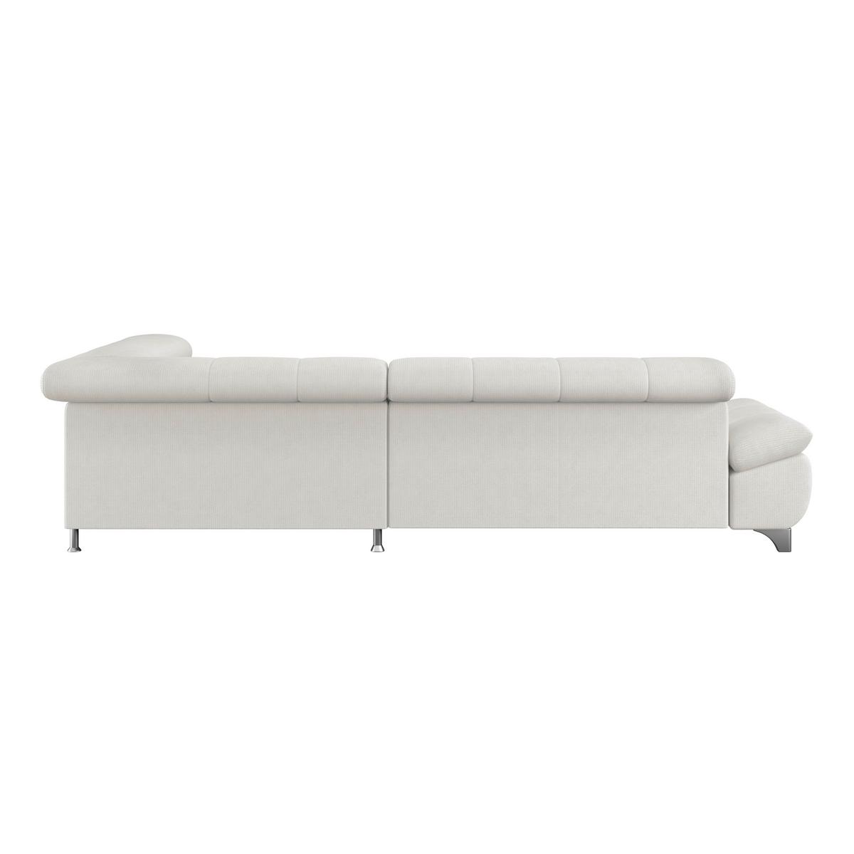 Ecksofa Mit Schlaffunktion Gemini Creme 312x234 Cm - Chromfarben/Creme, KONVENTIONELL, Textil (312/234cm)