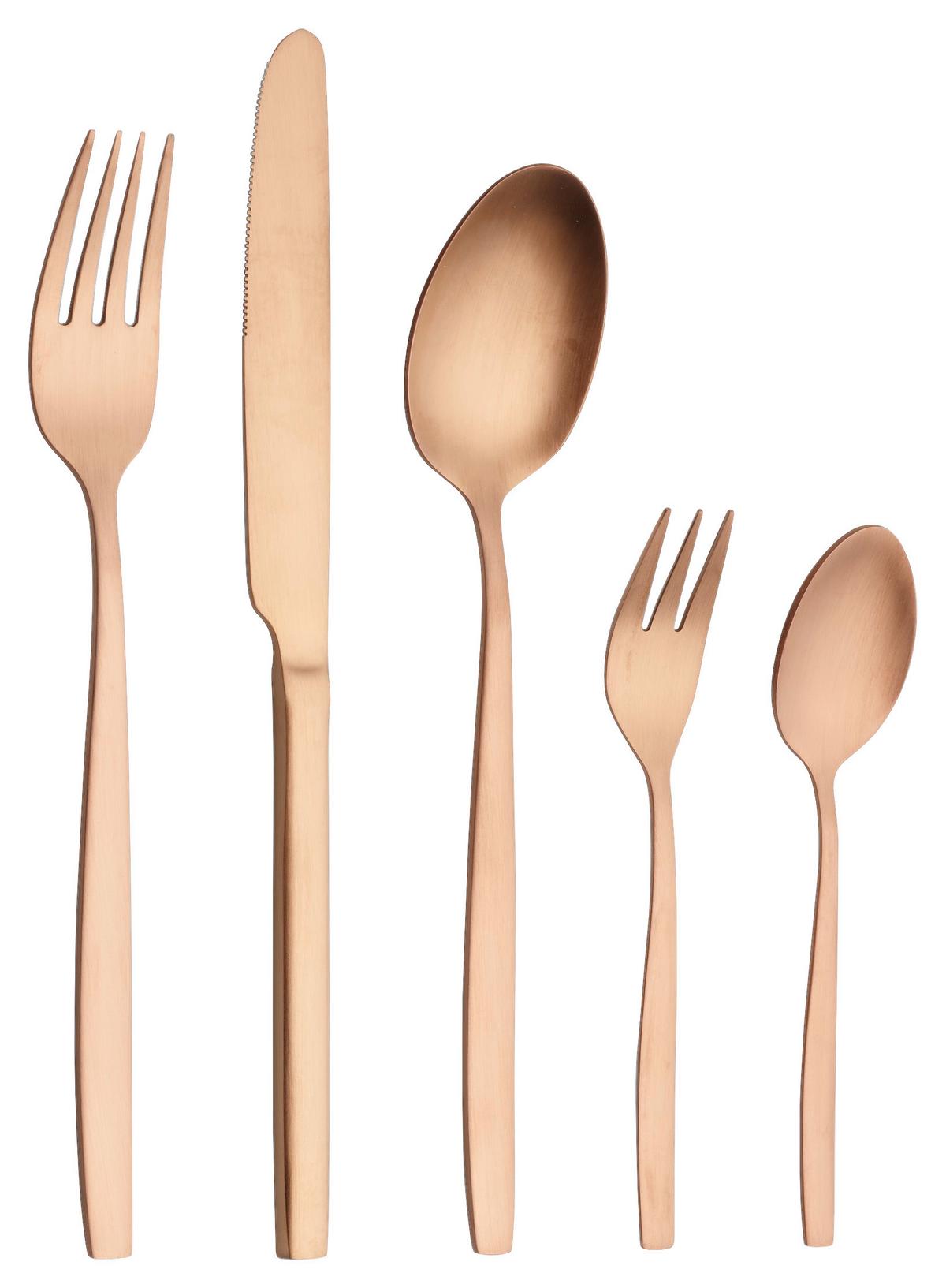 SADA PŘÍBORŮ 30-dílná - bronzová, Design, kov - Echtwerk
